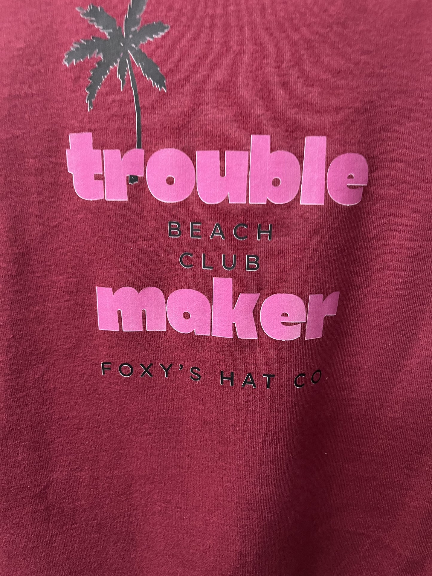 Burgundy Trouble Maker Women's Crop Top