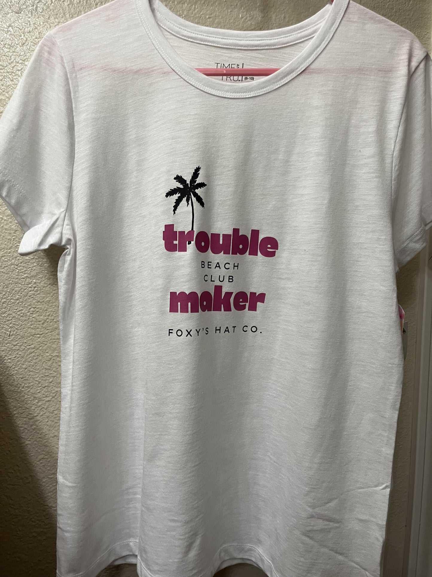 Women's White Trouble Maker T-Shirt