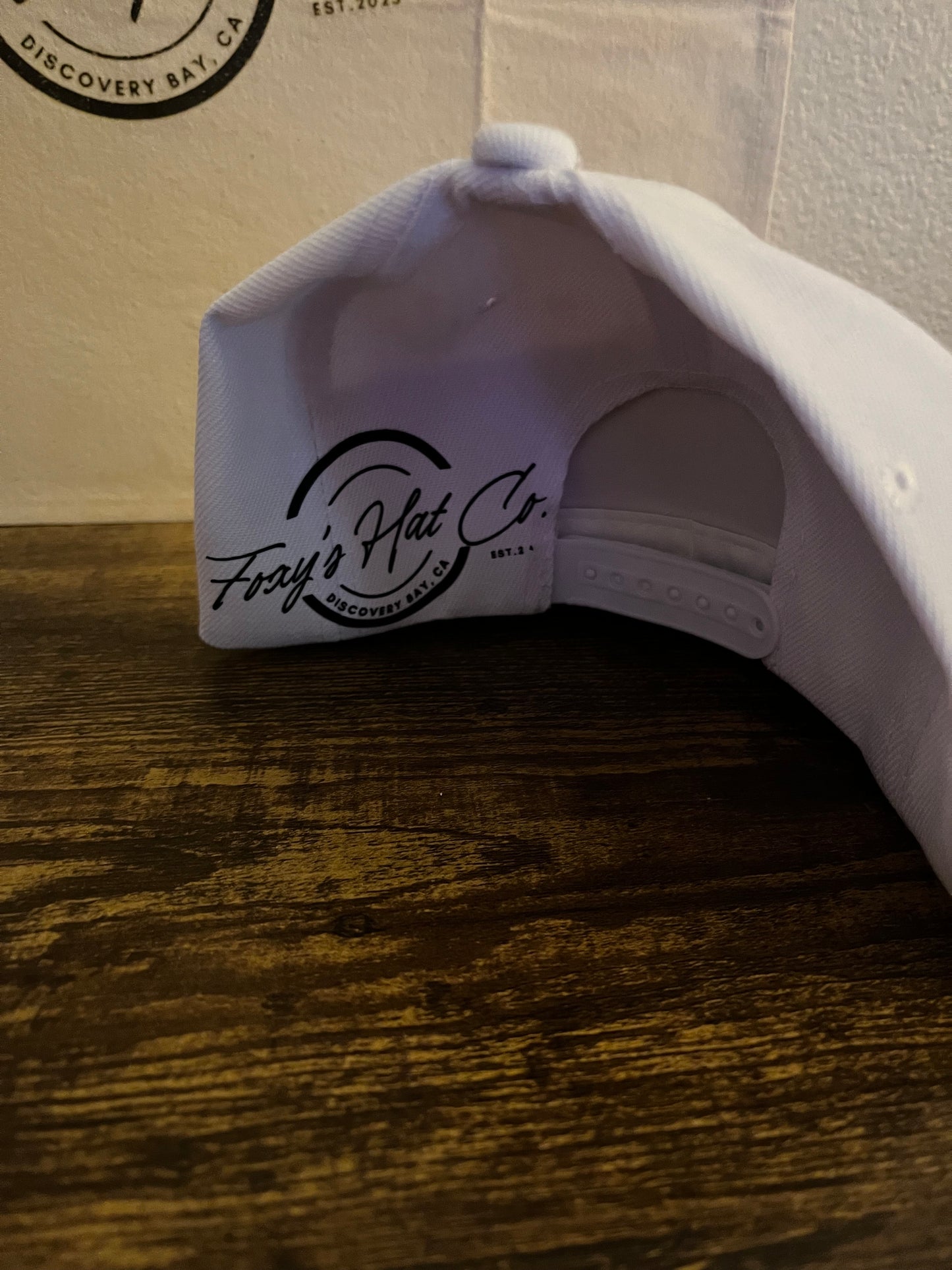 White Snap Back Flat Bill BRAAP Babe Hat