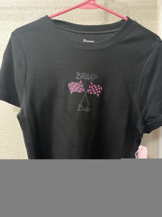 Women"s Black Braap Babe Crop Top