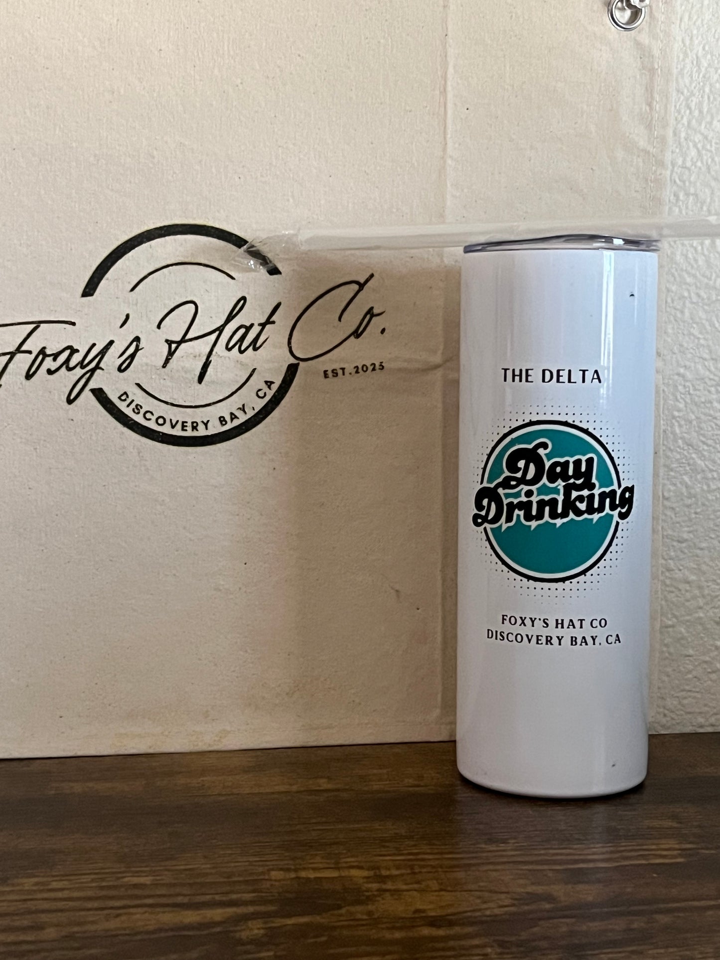 Day Drinking Skinny Tumbler 20oz with Straw
