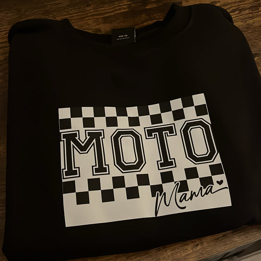 Moto Mama Swearshirt in Black