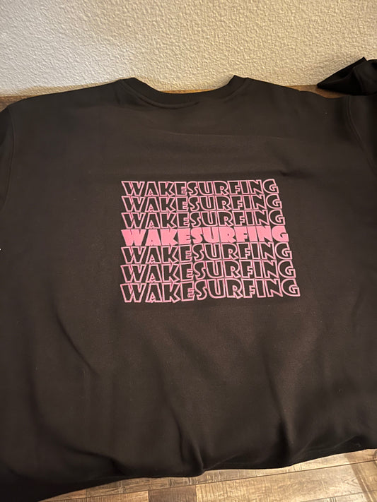 Black Women/Teen Wake surfing Sweatshirt