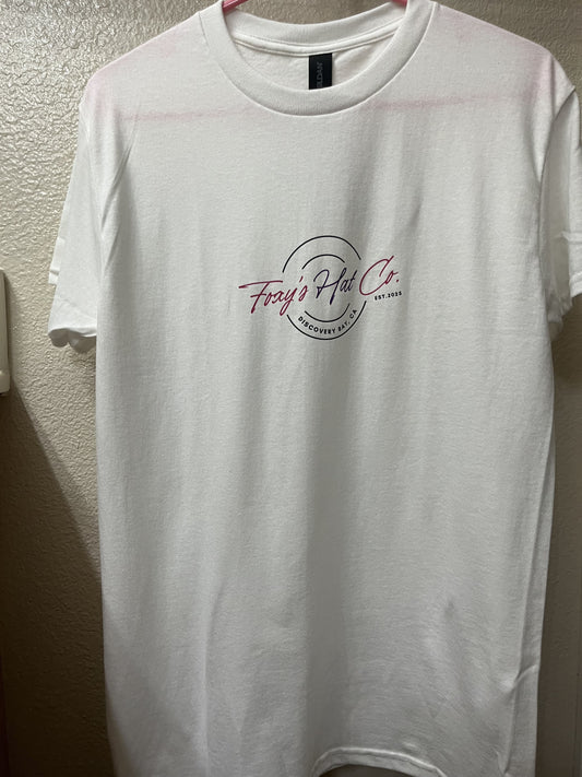 Women's White Pink and Purple Logo T-shirt